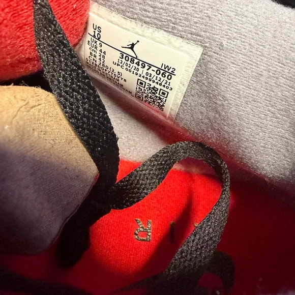 Jordan Black and Red Sneakers